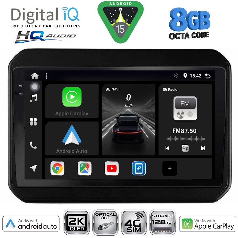 Βλησαρούλης Car Center - DIGITAL IQ BXK 20676_CPAA (9inc) MULTIMEDIA TABLET for SUZUKI IGNIS mod. 2016-2026