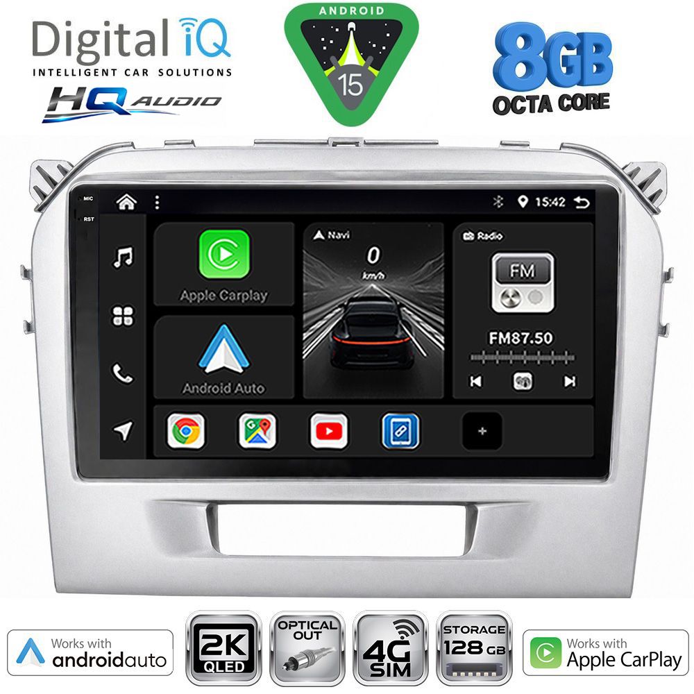 Βλησαρούλης Car Center - DIGITAL IQ BXK 20697SL_CPAA (9inc) MULTIMEDIA TABLET for SUZUKI VITARA mod. 2016-2025 (SILVER)