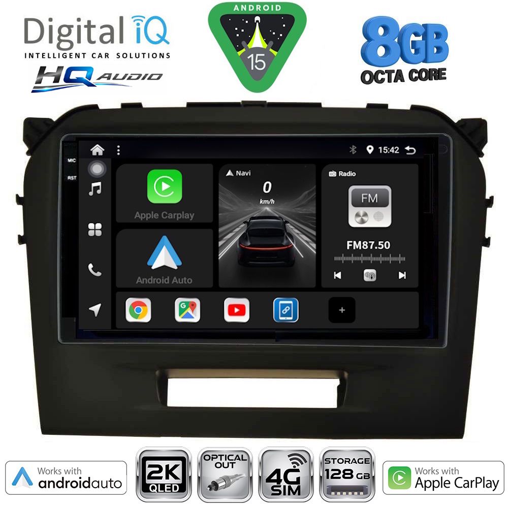 Βλησαρούλης Car Center - DIGITAL IQ BXK 20697BL_CPAA (9inc) MULTIMEDIA TABLET for SUZUKI VITARA mod. 2016-2025 (BLACK)