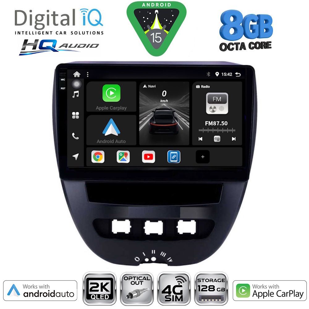 Βλησαρούλης Car Center - DIGITAL IQ BXK 20707_CPAA (10inc) MULTIMEDIA TABLET for CITROEN C1-PEUGEOT 107-TOYOTA AYGO mod. 2005-2014