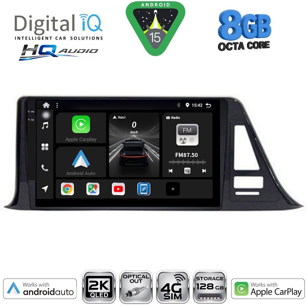 Βλησαρούλης Car Center - DIGITAL IQ BXK 20709_CPAA (9inc) MULTIMEDIA TABLET for TOYOTA CH-R mod. 2017-2023