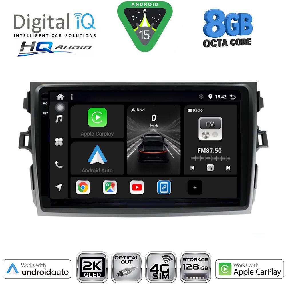 Βλησαρούλης Car Center - DIGITAL IQ BXK 20713_CPAA (9inc) MULTIMEDIA TABLET for TOYOTA COROLLA 4D mod. 2006-2012