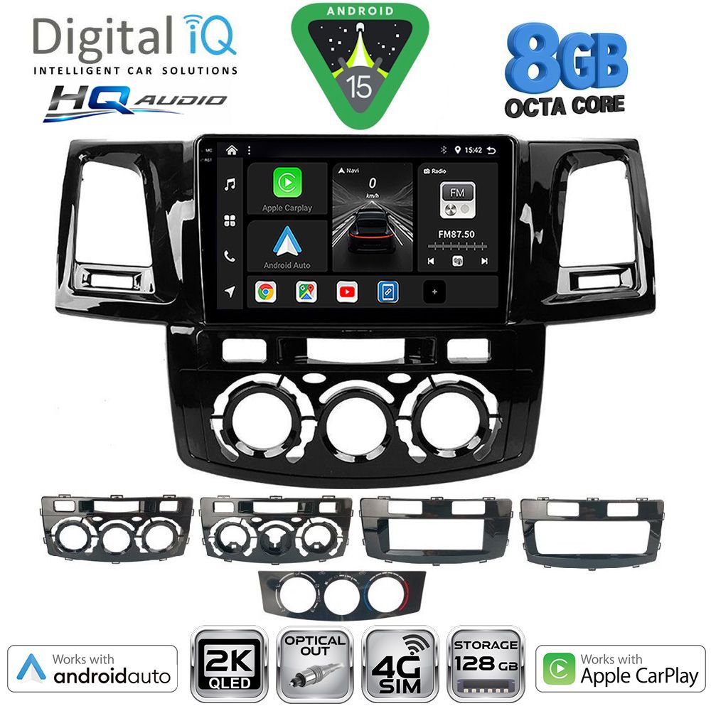 Βλησαρούλης Car Center - DIGITAL IQ BXK 20720_CPAA (9inc) MULTIMEDIA TABLET for TOYOTA HILUX mod. 2005-2016