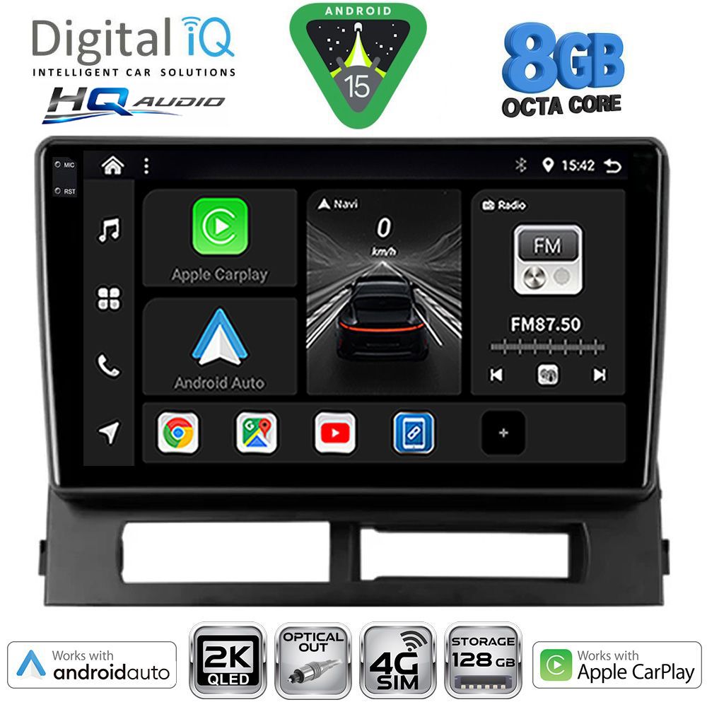 Βλησαρούλης Car Center - DIGITAL IQ BXK 20728DASH_CPAA (9inc) MULTIMEDIA TABLET for TOYOTA PRIUS mod. 2003-2009 (Supports Original Clima-HYBRID)