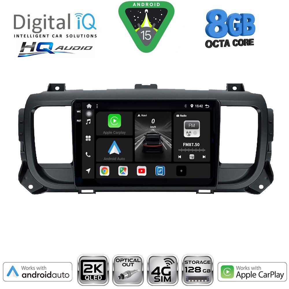 Βλησαρούλης Car Center - DIGITAL IQ BXK 20729_CPAA (9inc) MULTIMEDIA TABLET for CITROEN JUMPY-SPACETOURER – PEUGEOT EXPERT-TRAVELLER - TOYOTA PROACE mod.2016-2026