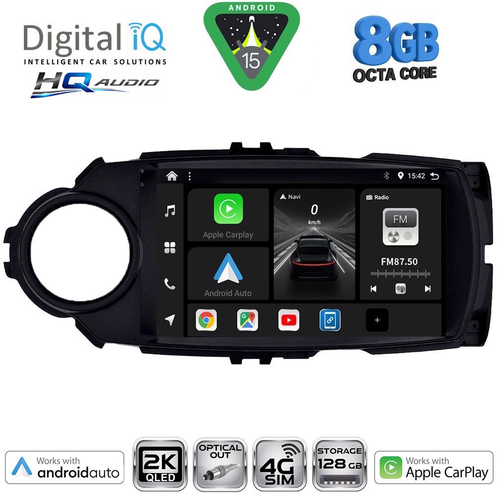 Βλησαρούλης Car Center - DIGITAL IQ BXK 20737FL_CPAA (9inc) MULTIMEDIA TABLET for TOYOTA YARIS mod. 2015-2020