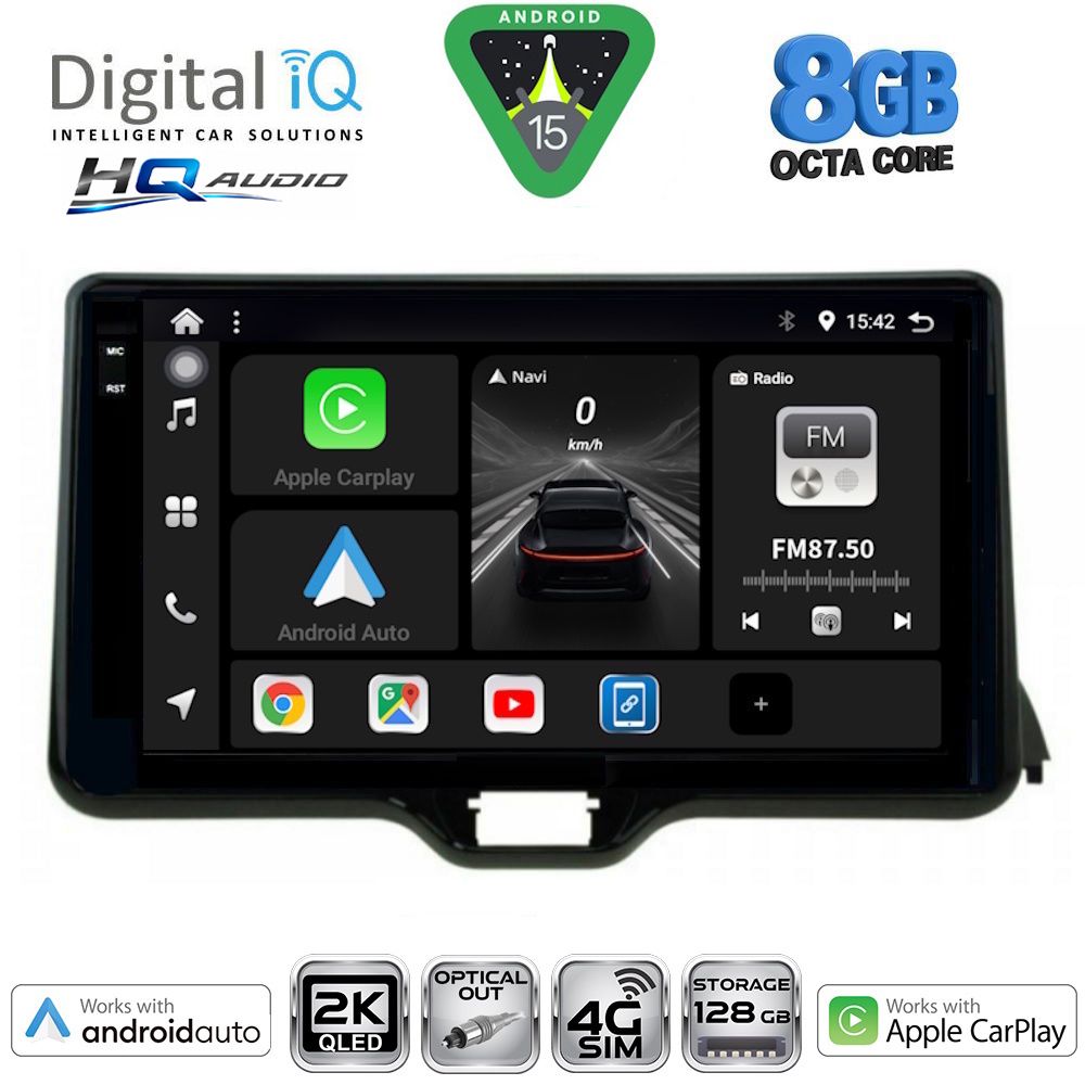 Βλησαρούλης Car Center - DIGITAL IQ BXK 20738_CPAA (10inc) MULTIMEDIA TABLET for TOYOTA YARIS mod. 2020-2026 - MAZDA 2 mod. 2023-2026