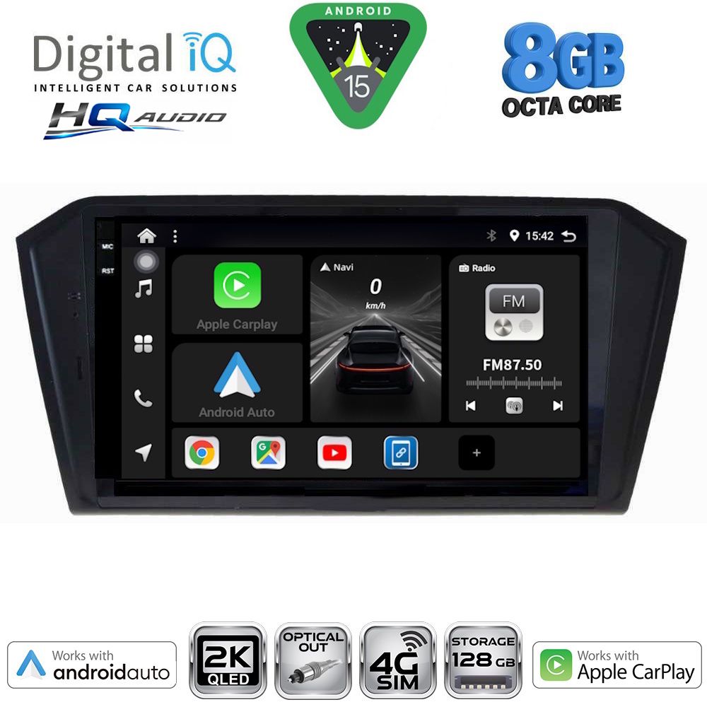 Βλησαρούλης Car Center - DIGITAL IQ BXK 20750_CPAA (10inc) MULTIMEDIA TABLET for VW PASSAT mod. 2016-2023