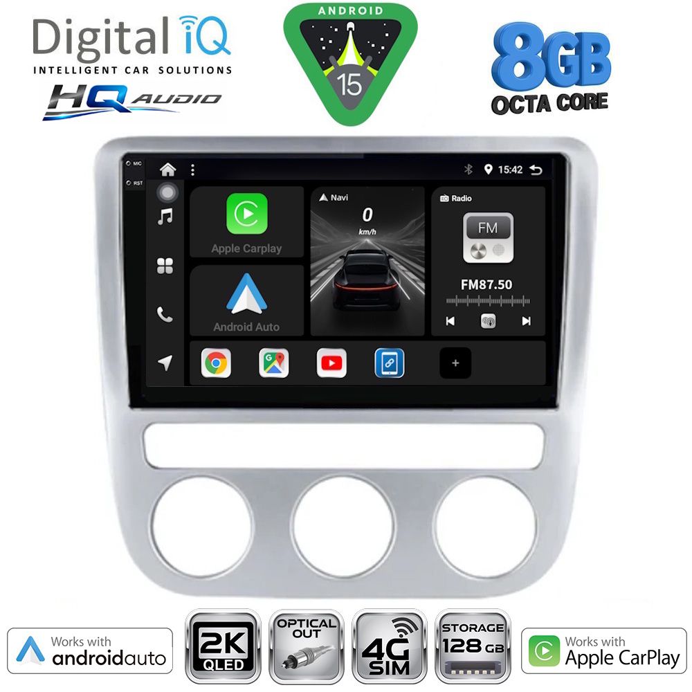 Βλησαρούλης Car Center - DIGITAL IQ BXK 20752_CPAA CLIMA (9inc) MULTIMEDIA TABLET for VW EOS mod. 2006-2016 - SCIROCCO mod. 2008-2010