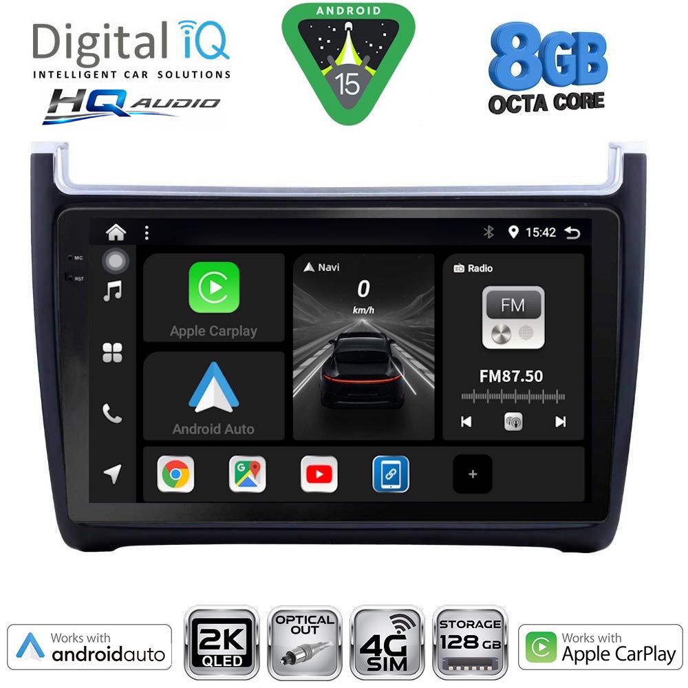 Βλησαρούλης Car Center - DIGITAL IQ BXK 20757_CPAA (9inc) MULTIMEDIA TABLET for VW POLO mod. 2014-2017