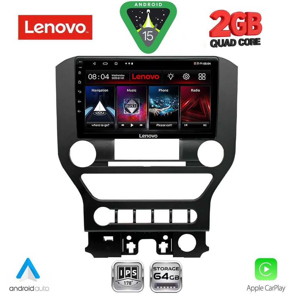 Βλησαρούλης Car Center - LENOVO LVD 2166_CPA 4BUT (9inc) MULTIMEDIA TABLET for FORD MUSTANG mod. 2015-2020