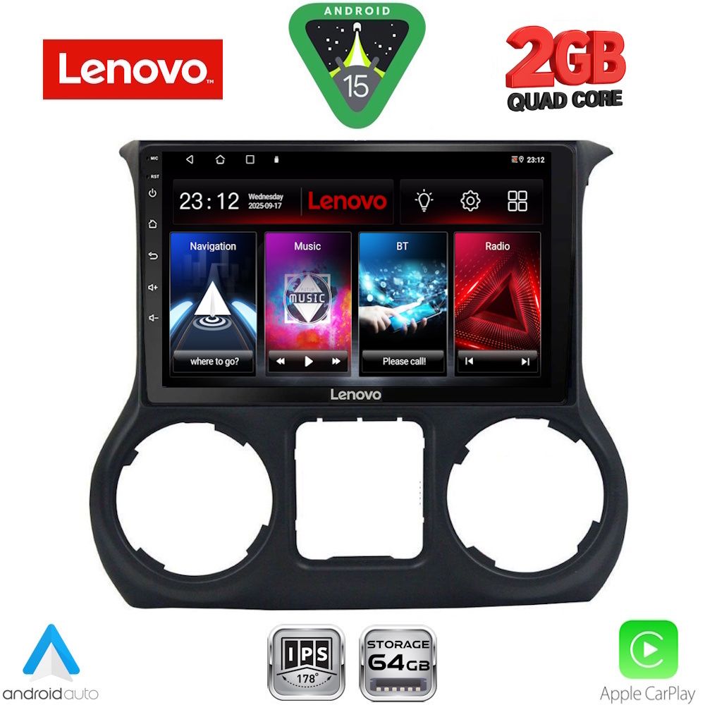 Βλησαρούλης Car Center - LENOVO LVD 2296_CPA (10inc) MULTIMEDIA TABLET for JEEP WRANGLER  mod. 2014-2017