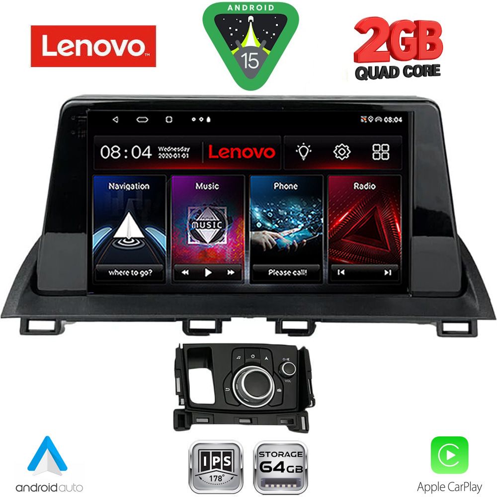 Βλησαρούλης Car Center - LENOVO LVD 2386_CPA (9inc) MULTIMEDIA TABLET for MAZDA CX4 mod. 2016-2025