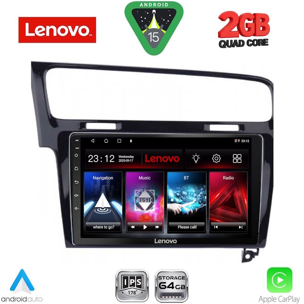 Βλησαρούλης Car Center - LENOVO LVD 2747BL_CPA (10inc) MULTIMEDIA TABLET for VW GOLF 7 mod. 2013-2020