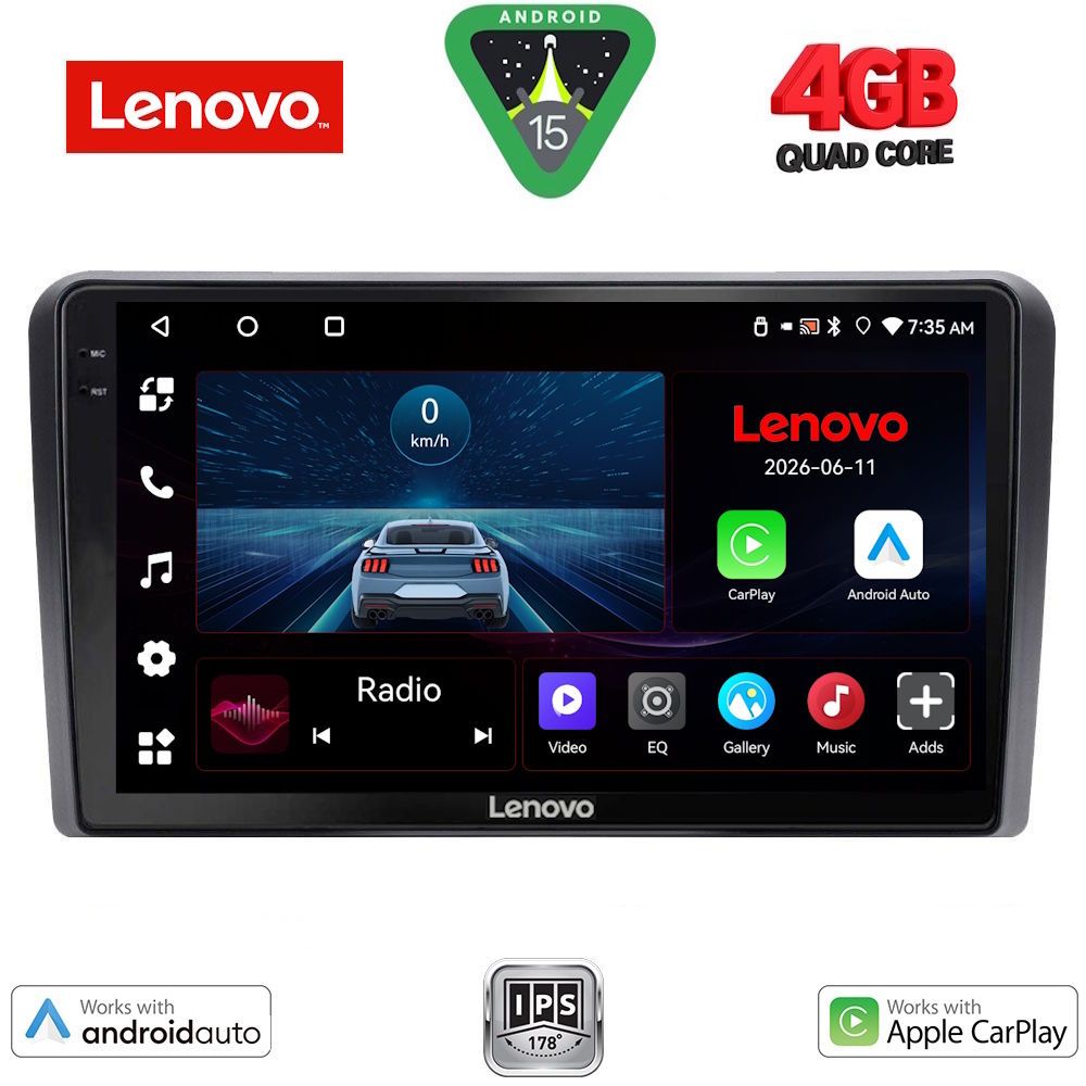 Βλησαρούλης Car Center - LENOVO LVE 8131_CPAA (9inc) MULTIMEDIA TABLET for FIAT 500 mod. 2016-2025
