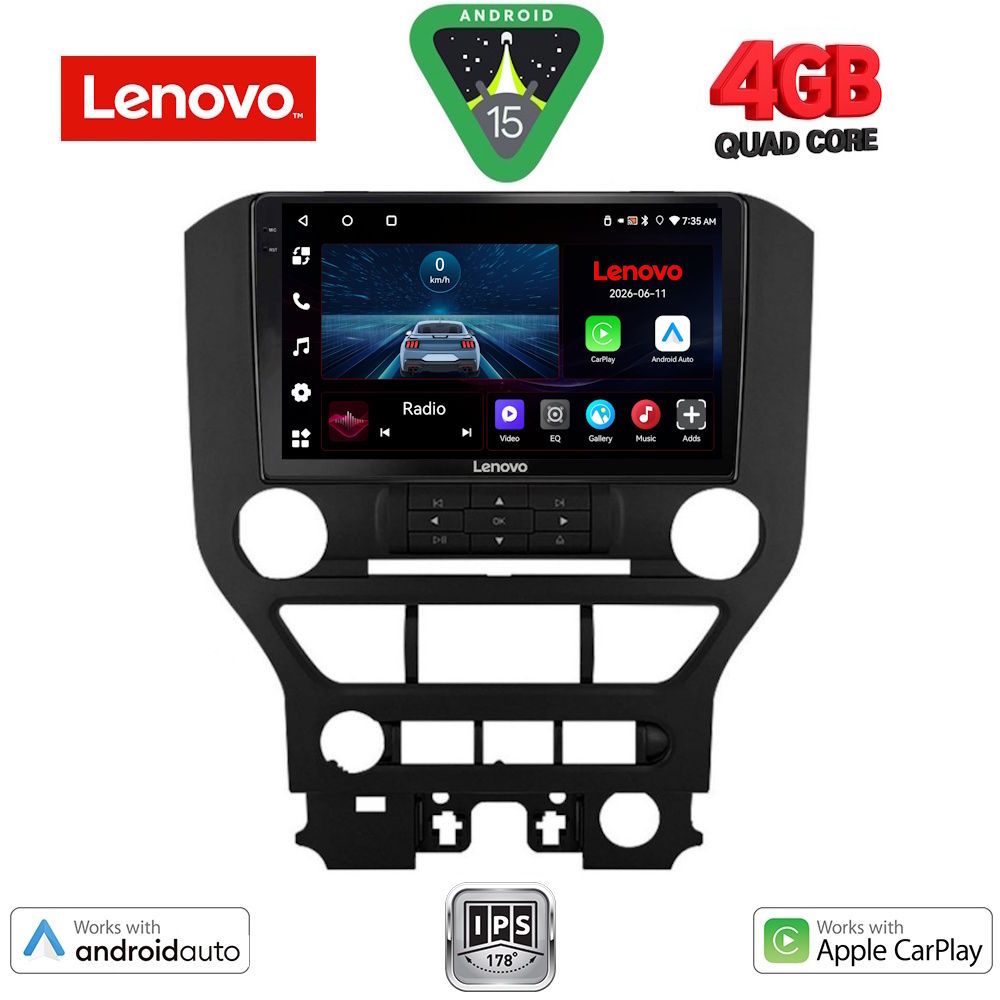 Βλησαρούλης Car Center - LENOVO LVE 8166_CPAA 3BUT (9inc) MULTIMEDIA TABLET for FORD MUSTANG mod. 2015-2020
