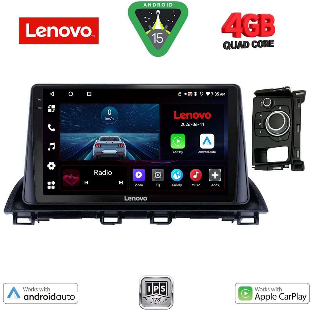 Βλησαρούλης Car Center - LENOVO LVE 8386_CPAA (9inc) MULTIMEDIA TABLET for MAZDA CX4 mod. 2016-2025