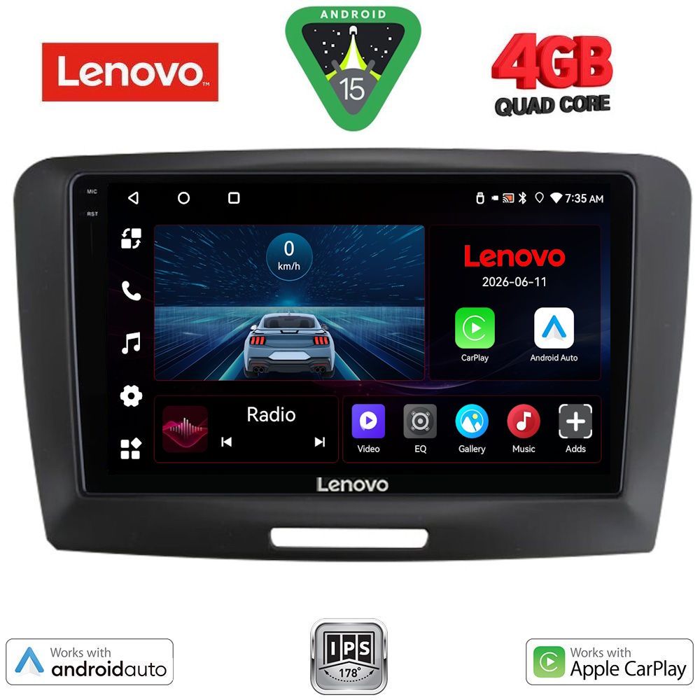 Βλησαρούλης Car Center - LENOVO LVE 8604A_CPAA (9inc) MULTIMEDIA TABLET for SKODA SUPERB mod. 2008-2015