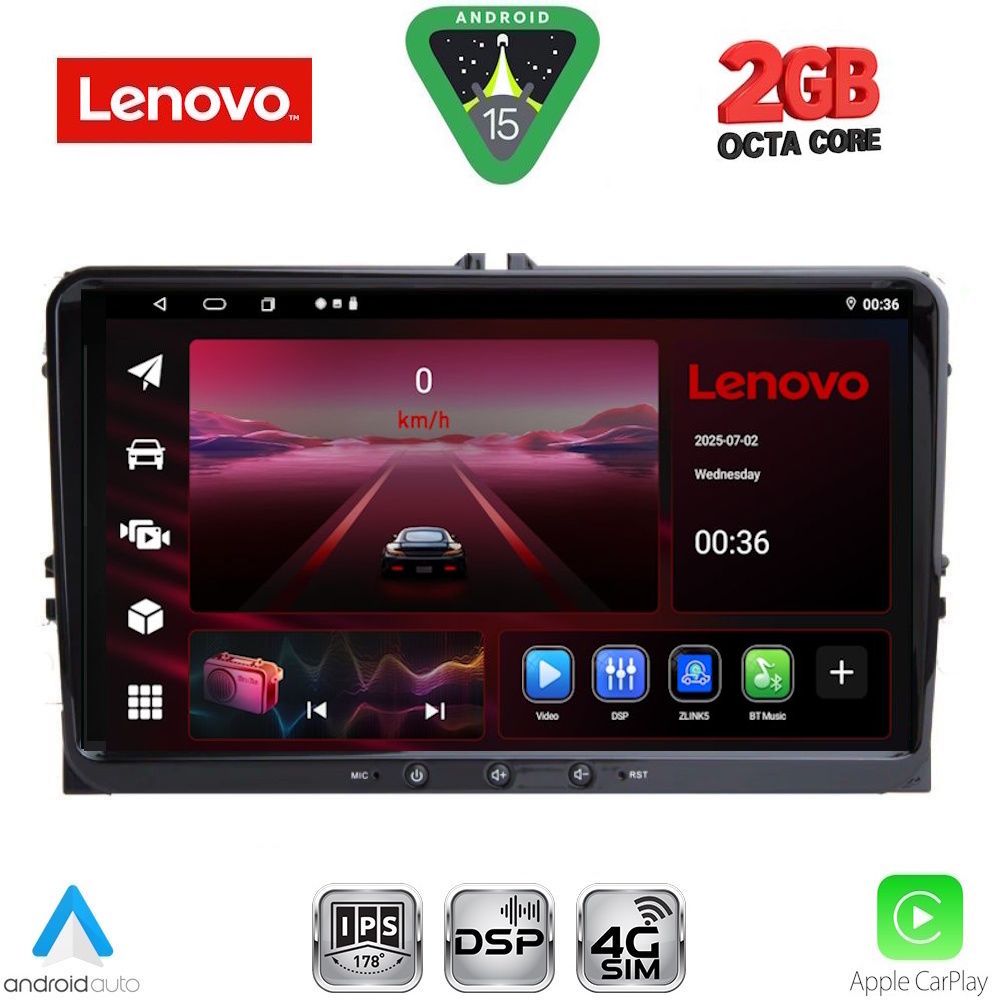 Βλησαρούλης Car Center - LENOVO LVF 489_CPA (9inc) MULTIMEDIA TABLET for SEAT - SKODA - VW mod. 2004-2014