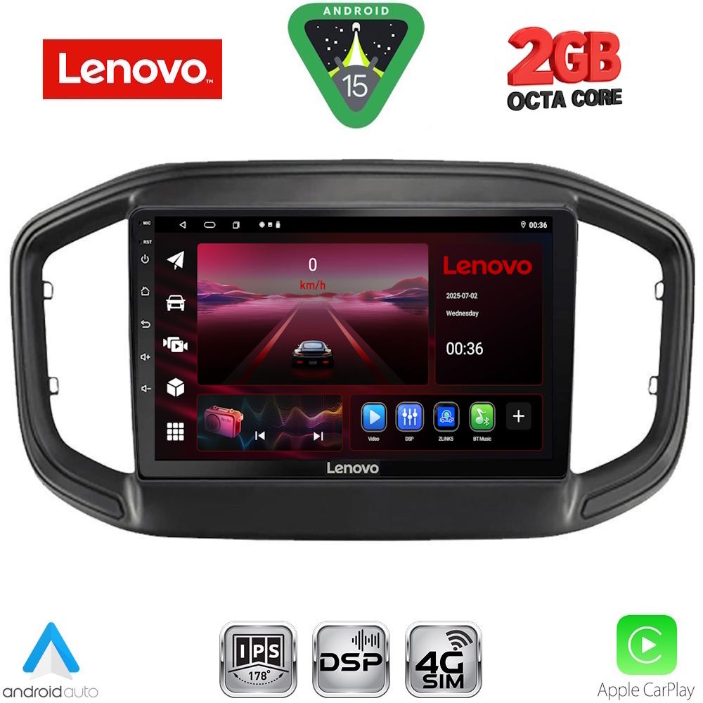 Βλησαρούλης Car Center - LENOVO LVF 5147_CPA (9inc) MULTIMEDIA TABLET for FIAT STRADA mod. 2020-2026