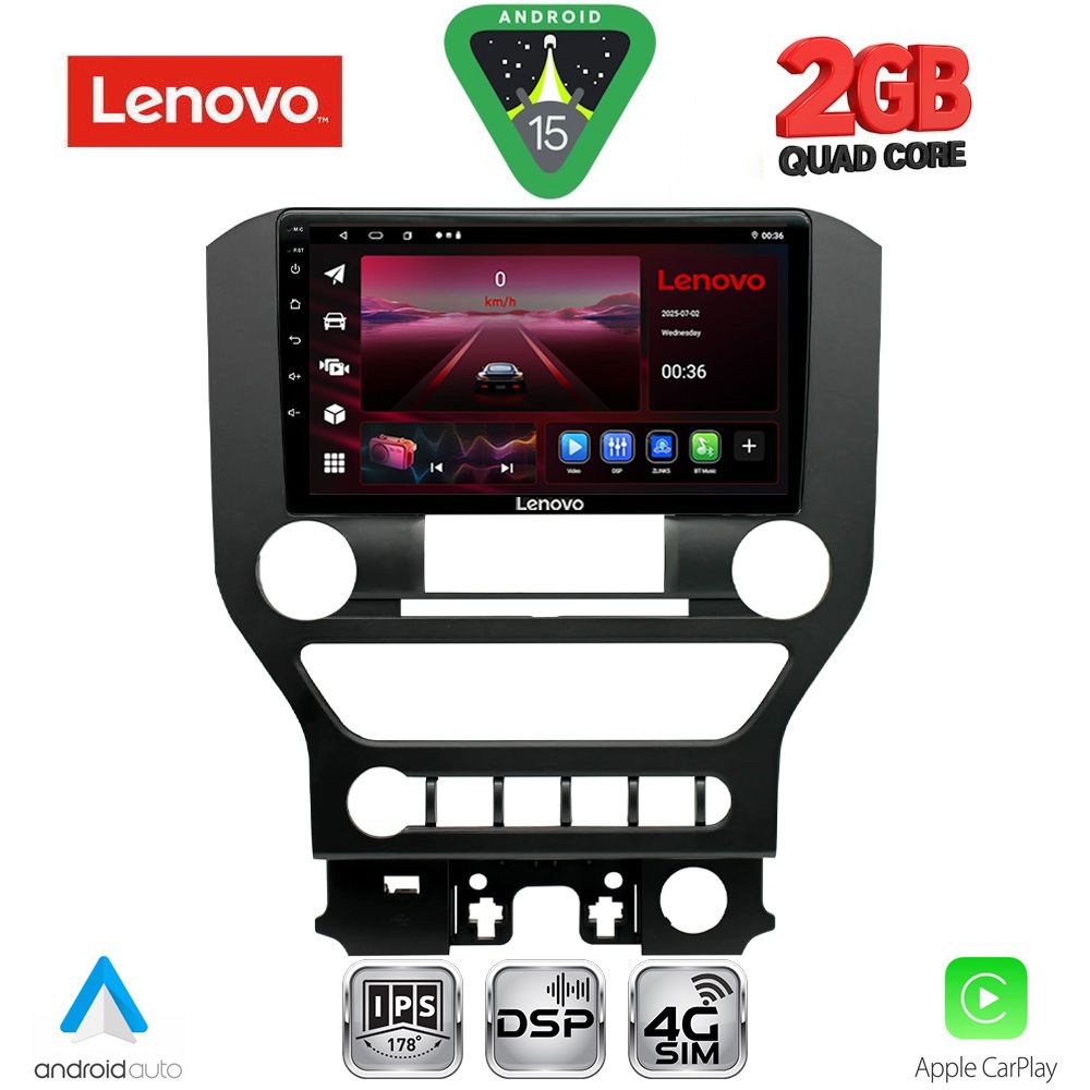Βλησαρούλης Car Center - LENOVO LVF 5166_CPA 4BUT (9inc) MULTIMEDIA TABLET for FORD MUSTANG mod. 2015-2020