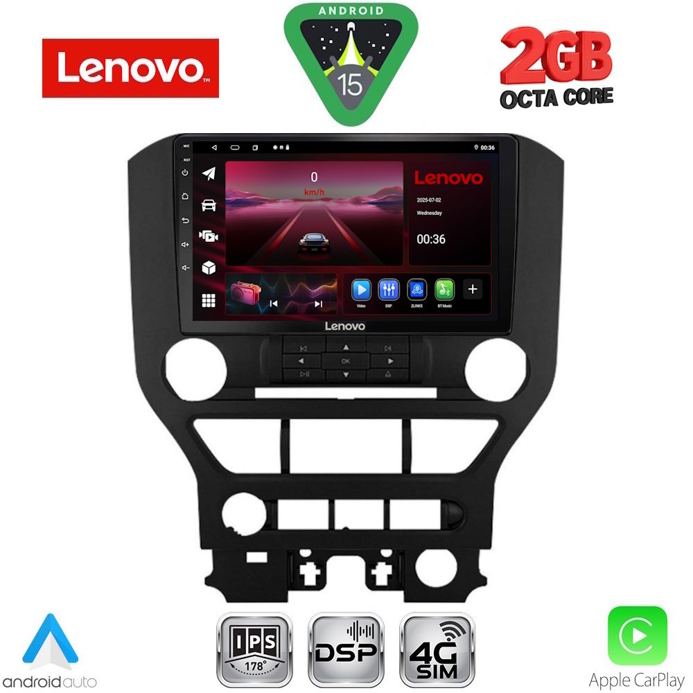 Βλησαρούλης Car Center - LENOVO LVF 5166_CPA 3BUT (9inc) MULTIMEDIA TABLET for FORD MUSTANG mod. 2015-2020