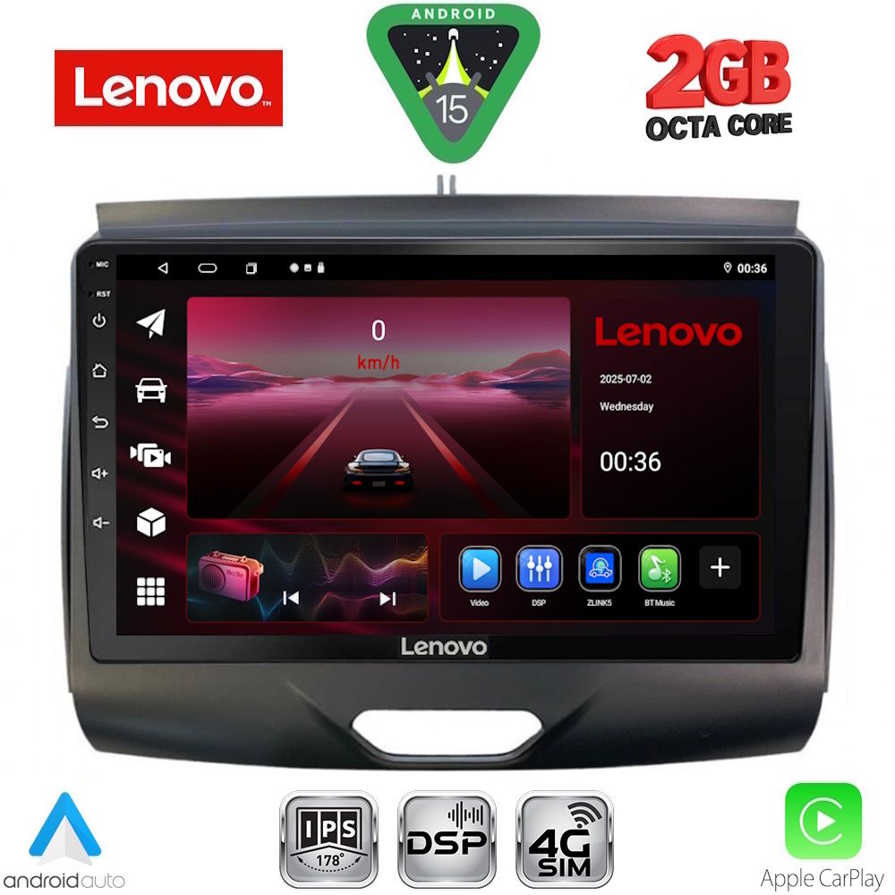 Βλησαρούλης Car Center - LENOVO LVF 5172B_CPA (9inc) MULTIMEDIA TABLET for FORD RANGER mod. 2015-2018