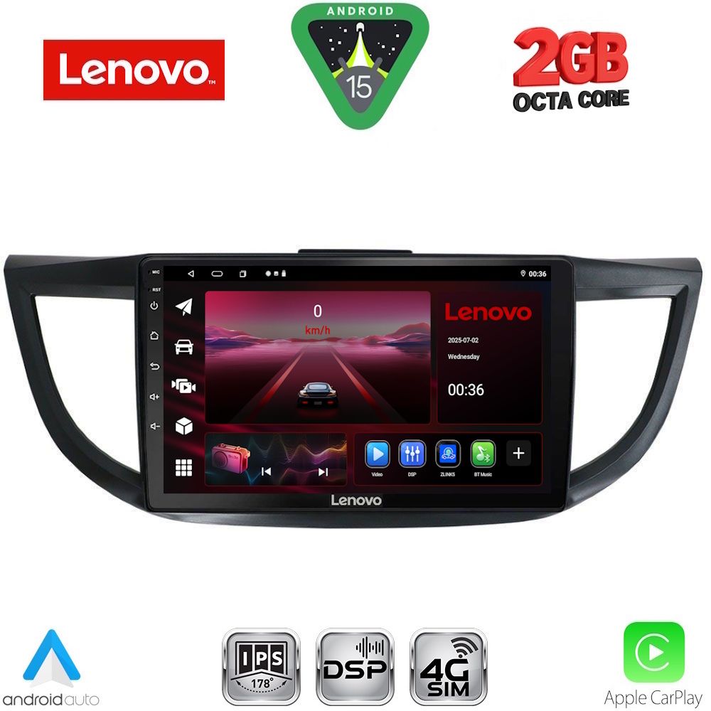 Βλησαρούλης Car Center - LENOVO LVF 5198_CPA (10inc) MULTIMEDIA TABLET for HONDA CRV mod. 2013-2017