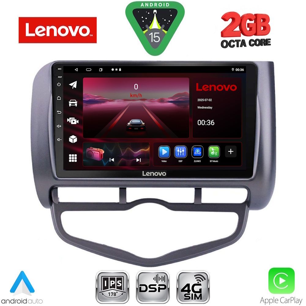 Βλησαρούλης Car Center - LENOVO LVF 5210_CPA CLIMA (9inc) MULTIMEDIA TABLET for HONDA JAZZ mod. 2002-2008