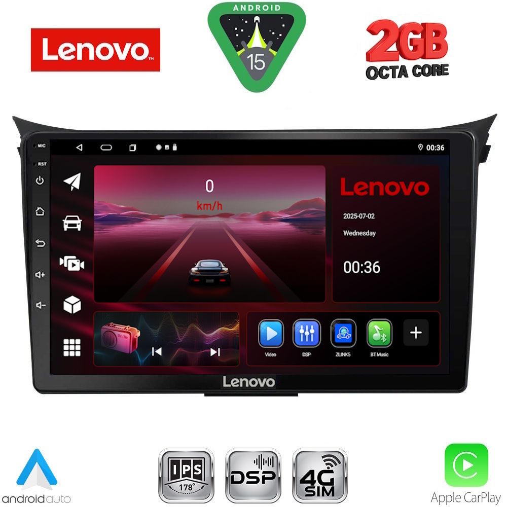 Βλησαρούλης Car Center - LENOVO LVF 5232_CPA (9inc) MULTIMEDIA TABLET for HYUNDAI i30  mod. 2012-2017