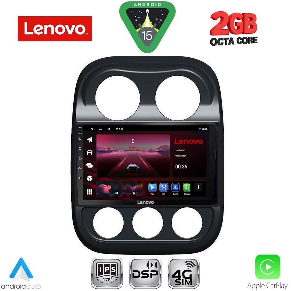 Βλησαρούλης Car Center - LENOVO LVF 5277_CPA (10inc) MULTIMEDIA TABLET for JEEP COMPASS - PATRIOT mod. 2007-2016
