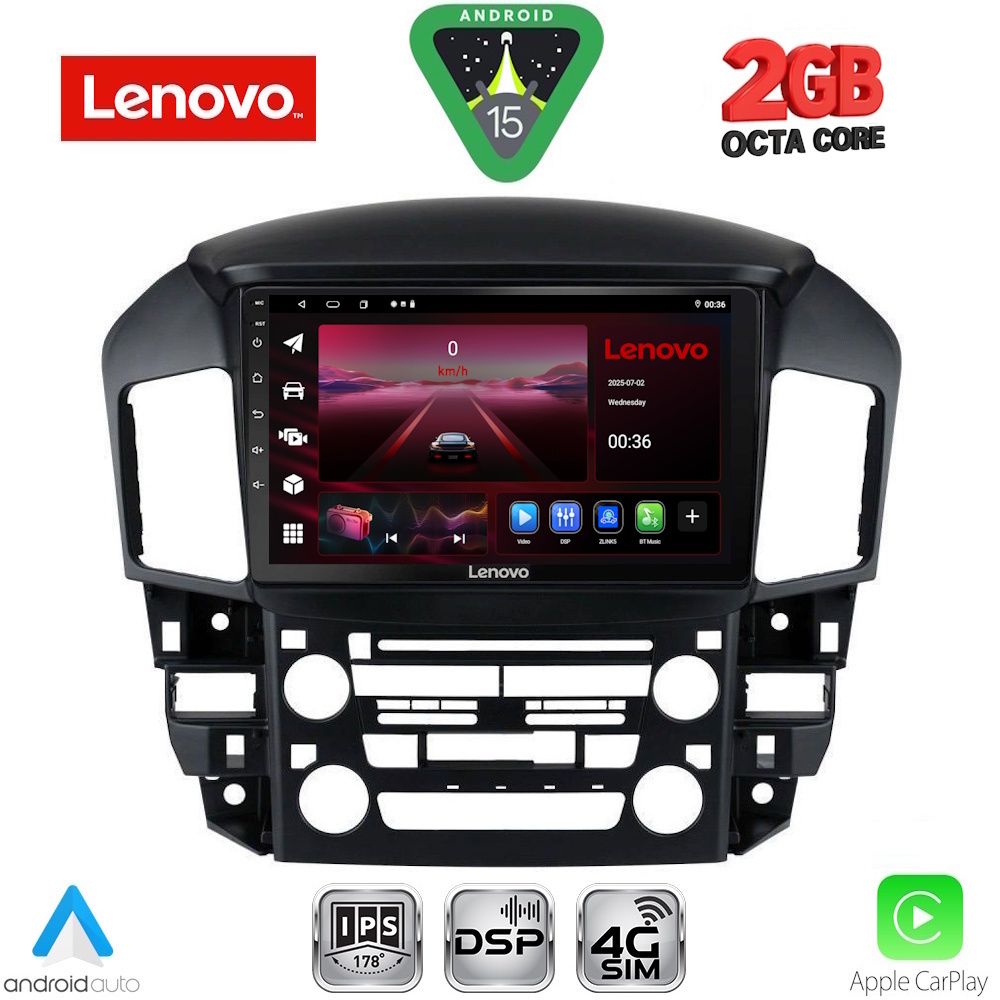 Βλησαρούλης Car Center - LENOVO LVF 5344_CPA (9inc) MULTIMEDIA TABLET for LEXUS RX 300 mod. 1998-2003