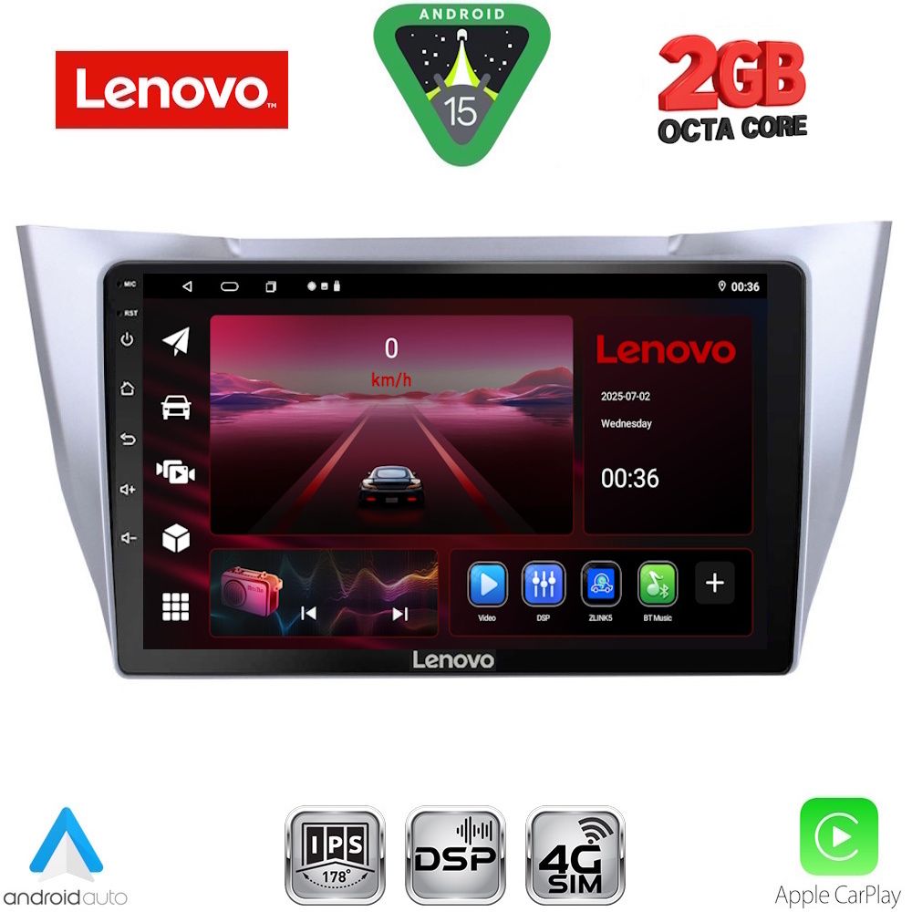 Βλησαρούλης Car Center - LENOVO LVF 5345SL_CPA (10inc) MULTIMEDIA TABLET for LEXUS RX 300 – 400 mod. 2003-2008