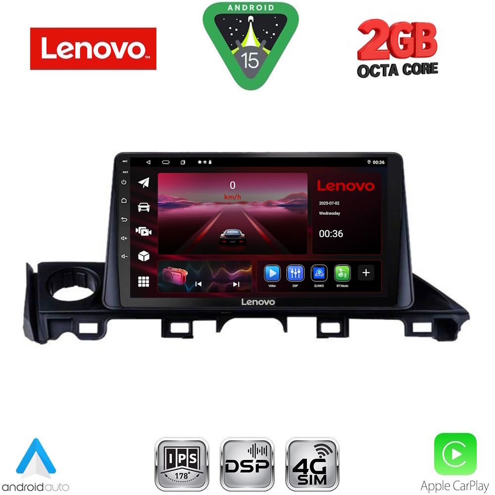 Βλησαρούλης Car Center - LENOVO LVF 5379_CPA (9inc) MULTIMEDIA TABLET for MAZDA 6 mod. 2017-2020