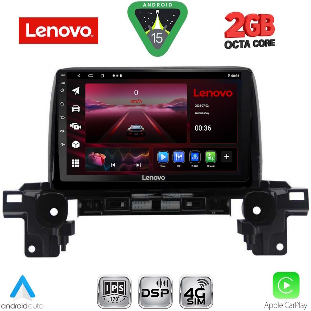 Βλησαρούλης Car Center - LENOVO LVF 5381_CPA (9inc) MULTIMEDIA TABLET for MAZDA CX5 mod. 2017-2025