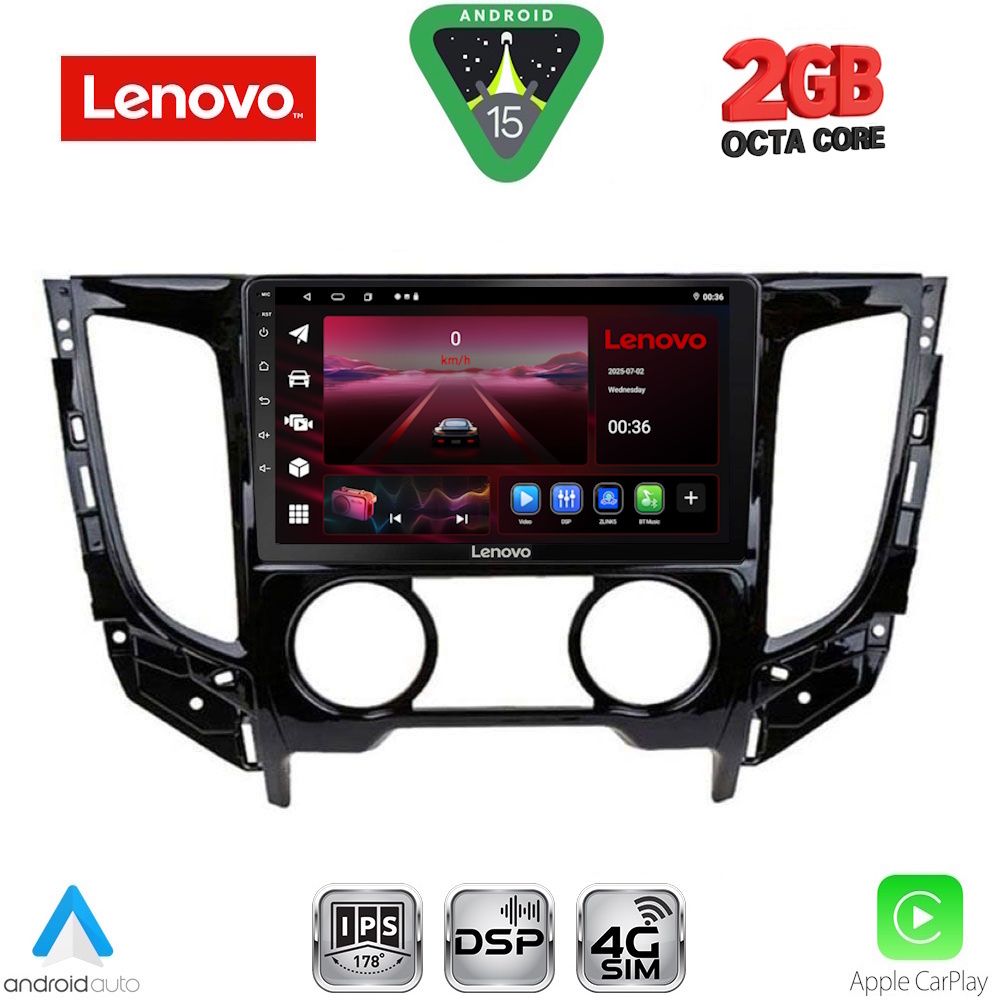 Βλησαρούλης Car Center - LENOVO LVF 5437_CPA A/C (9inc) MULTIMEDIA TABLET for MITSUBISHI L200 mod. 2015-2019 with A/C