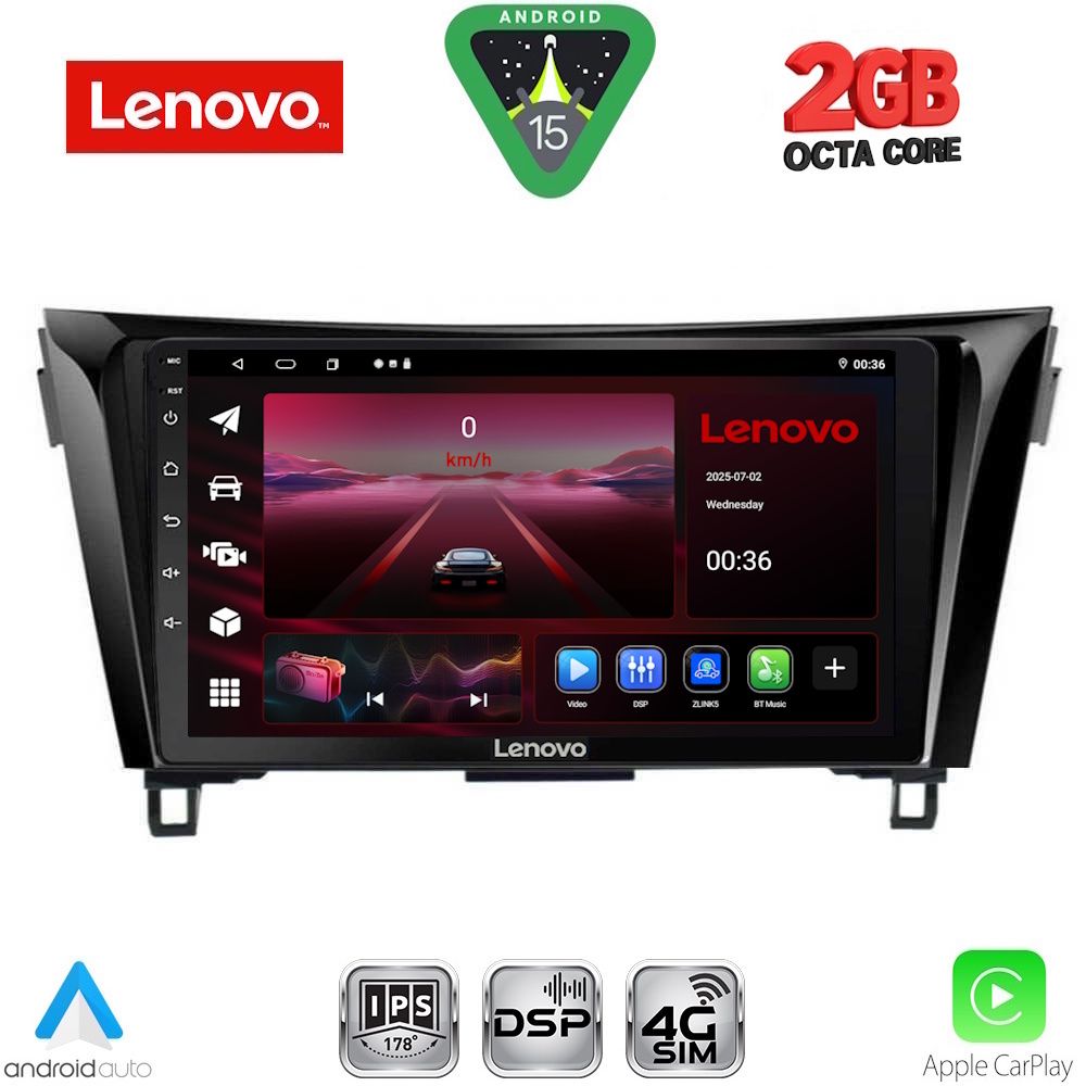 Βλησαρούλης Car Center - LENOVO LVF 5468_CPA (10inc) MULTIMEDIA TABLET for NISSAN QASHQAI - XTRAIL mod. 2014-2021