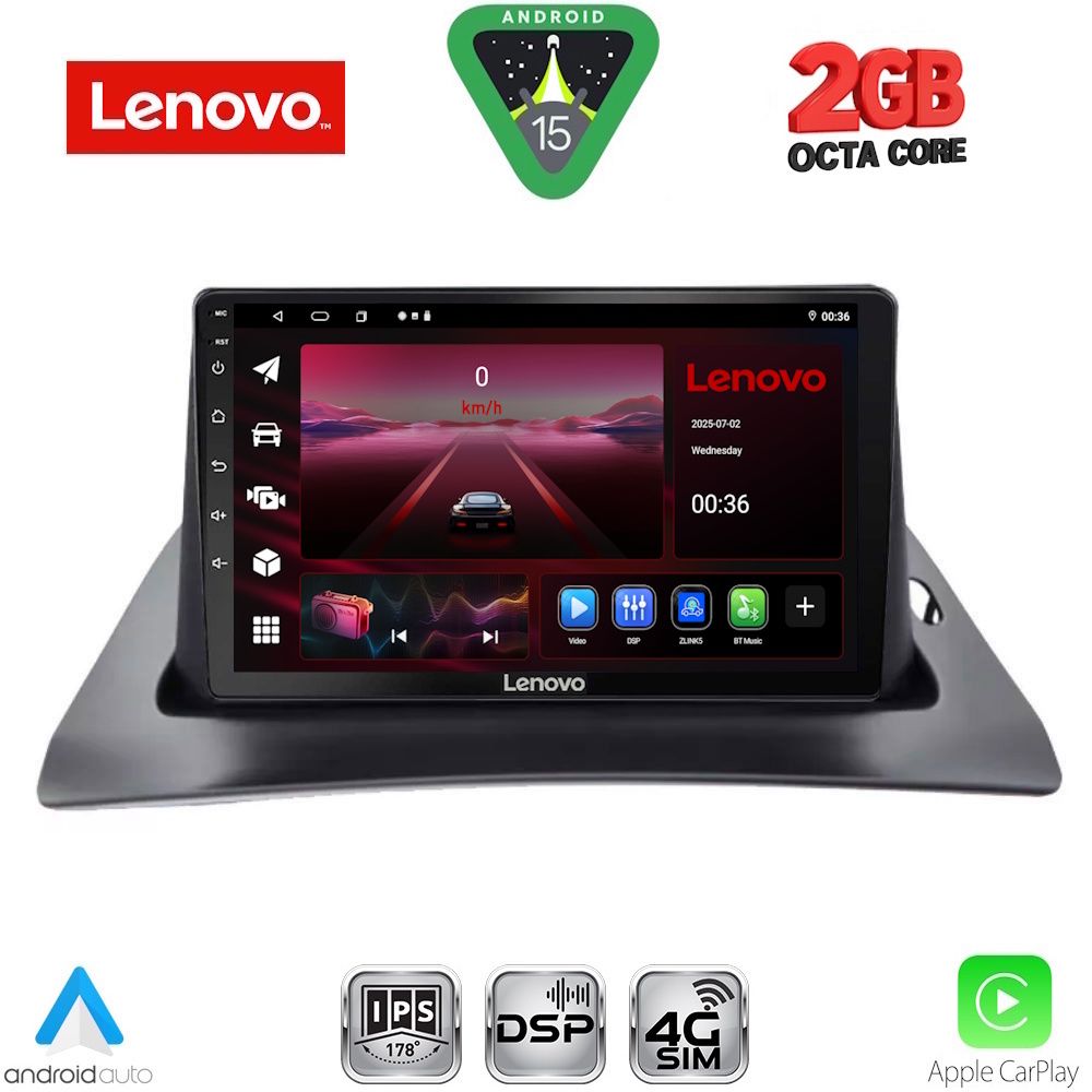 Βλησαρούλης Car Center - LENOVO LVF 5550_CPA (9inc) MULTIMEDIA TABLET for RENAULT KANGOO mod. 2010-2021