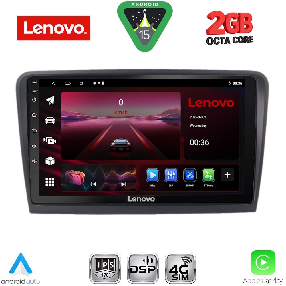 Βλησαρούλης Car Center - LENOVO LVF 5601_CPA (9inc) MULTIMEDIA TABLET for  SKODA RAPID  mod. 2012-2023