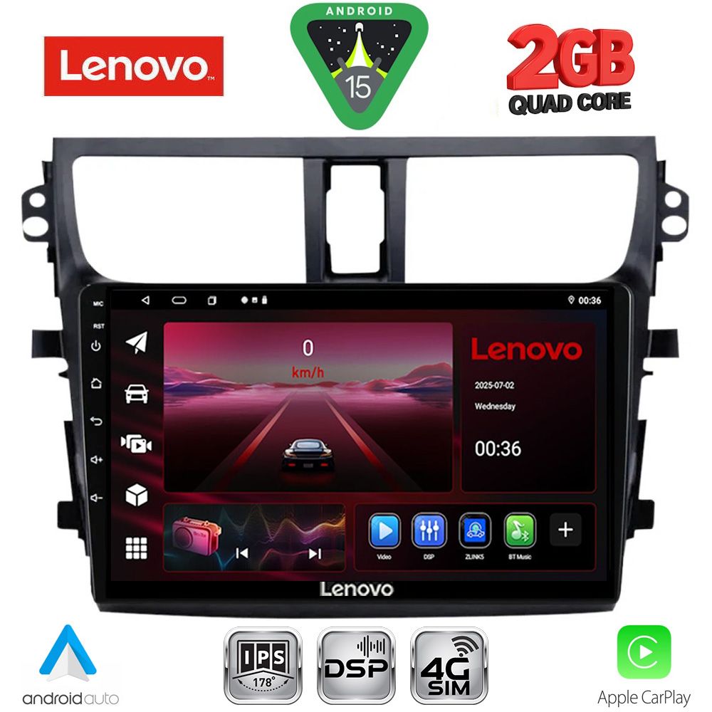 Βλησαρούλης Car Center - LENOVO LVF 5674_CPA (9inc) MULTIMEDIA TABLET for SUZUKI CELERIO mod. 2015-2021