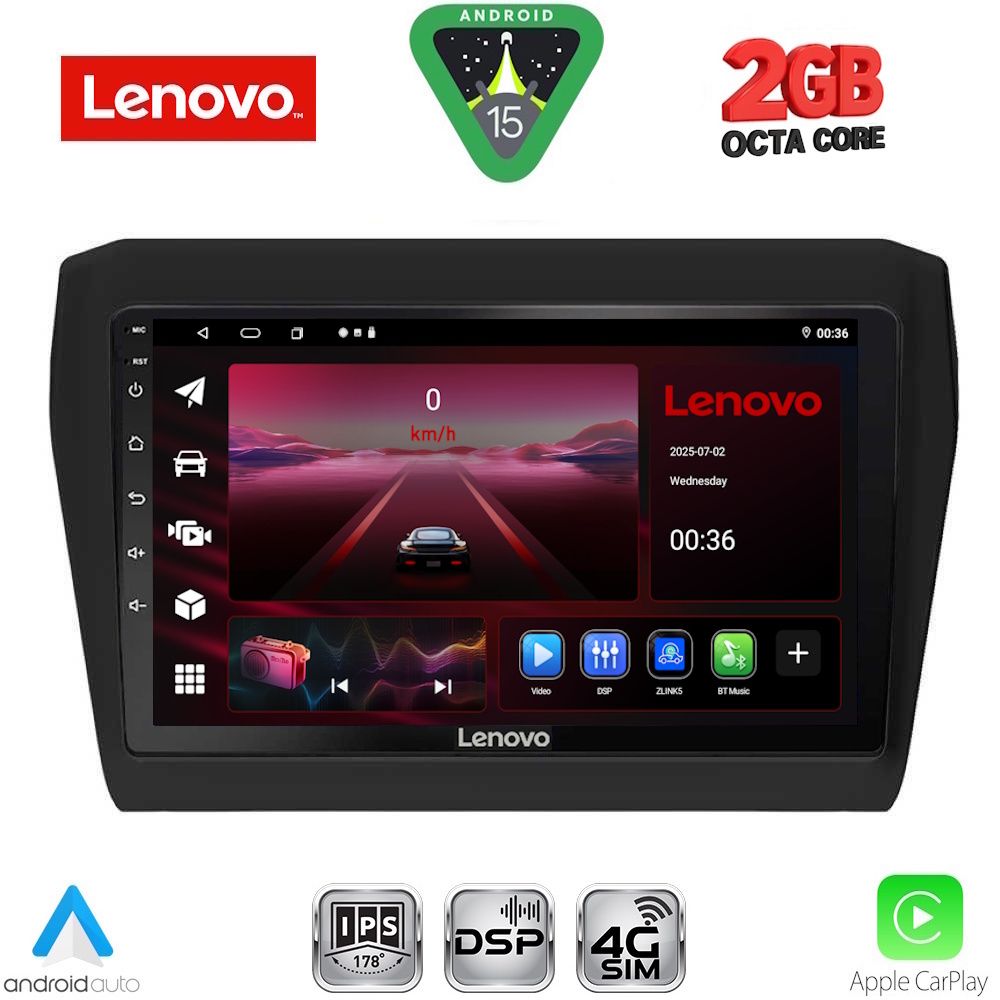 Βλησαρούλης Car Center - LENOVO LVF 5686_CPA (9inc) MULTIMEDIA TABLET for SUZUKI SWIFT mod. 2017-2026