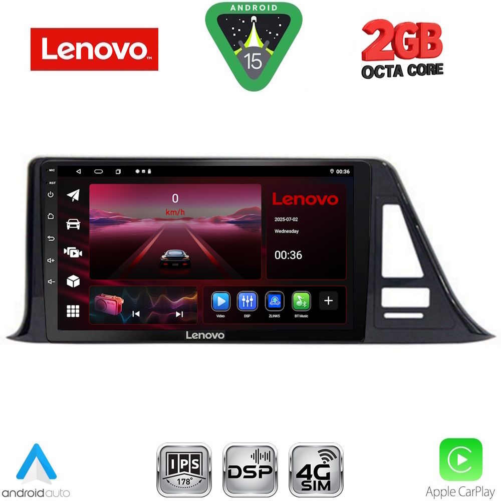 Βλησαρούλης Car Center - LENOVO LVF 5709_CPA (9inc) MULTIMEDIA TABLET for TOYOTA CH-R mod. 2017-2023