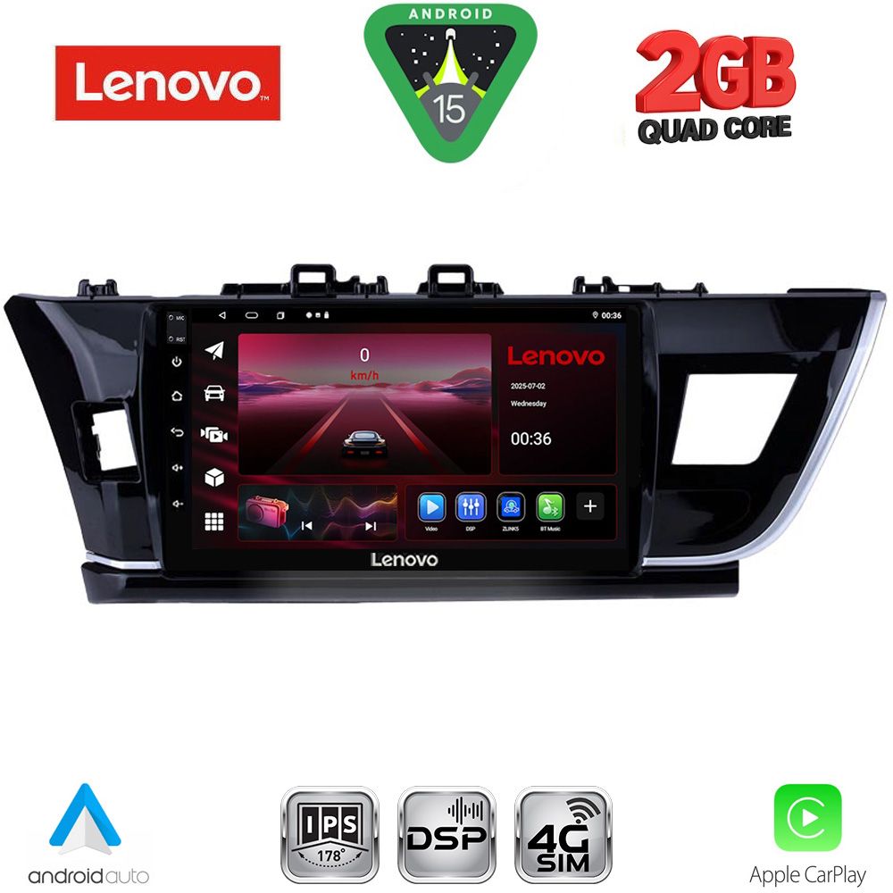 Βλησαρούλης Car Center - LENOVO LVF 5714BIG_CPA (10inc) MULTIMEDIA TABLET for TOYOTA COROLLA mod. 2013-2016
