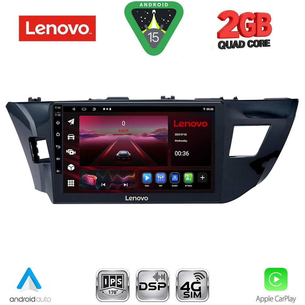 Βλησαρούλης Car Center - LENOVO LVF 5714MD_CPA (10inc) MULTIMEDIA TABLET for TOYOTA COROLLA mod. 2013-2016