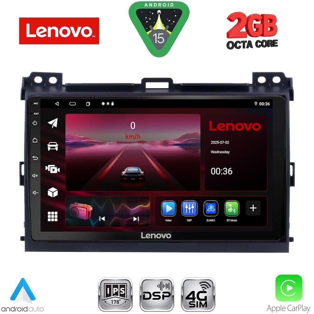 Βλησαρούλης Car Center - LENOVO LVF 5723_CPA (9inc) MULTIMEDIA TABLET for TOYOTA LANDCRUISER mod. 2002-2008