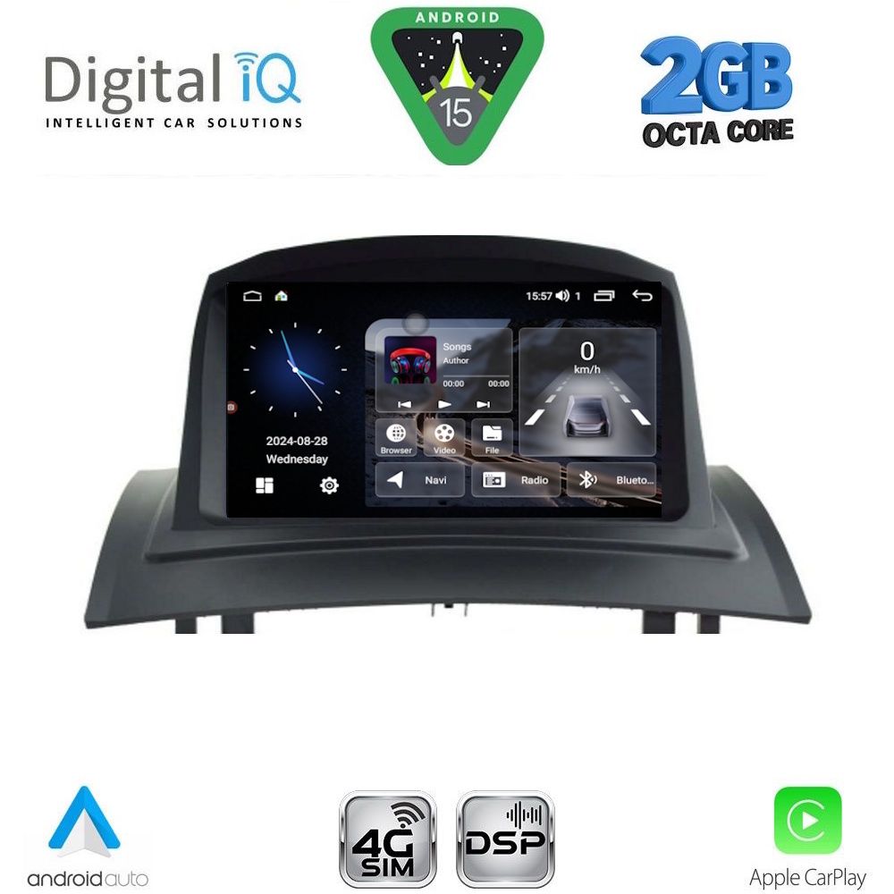 Βλησαρούλης Car Center - DIGITAL IQ MSF 382_CPA (7" DECK) MULTIMEDIA SYSTEM for RENAULT MEGANE II mod. 2002-2008