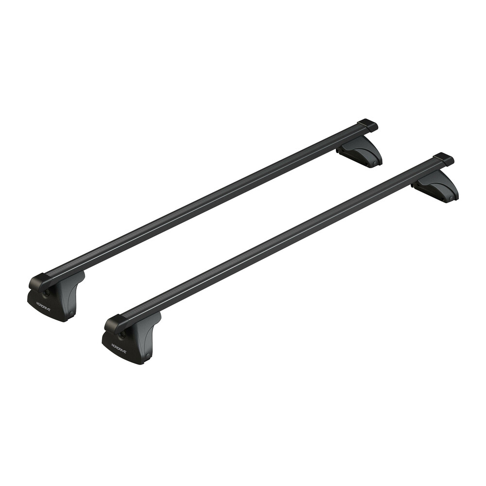 Βλησαρούλης Car Center - ΜΠΑΡΕΣ ΟΡΟΦΗΣ ΣΙΔΗΡΟΥ QUADRA S 108 cm MAX-LOAD ΣΕΤ ΣΕ ΜΑΥΡΟ ΧΡΩΜΑ ΜΕ ΠΡΟΣΤΑΤΕΥΤΙΚΑ ΚΑΠΑΚΙΑ ΑΚΡΩΝ EVOS LP ΓΙΑ ΑΠΛΗ ΟΡΟΦΗ NORDRIVE - 2 ΤΕΜ.