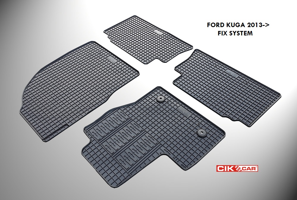 Βλησαρούλης Car Center - Cik - ΠΑΤΑΚΙΑ ΑΥΤΟΚΙΝΗΤΟΥ ΑΠΟ ΛΑΣΤΙΧΟ ΓΙΑ FORD KUGA 2013-2015 ΣΕ ΜΑΥΡΟ ΧΡΩΜΑ ΜΕ ΚΟΥΜΠΩΜΑΤΑ - 4 ΤΕΜ. (RM.FO.0009/CK)