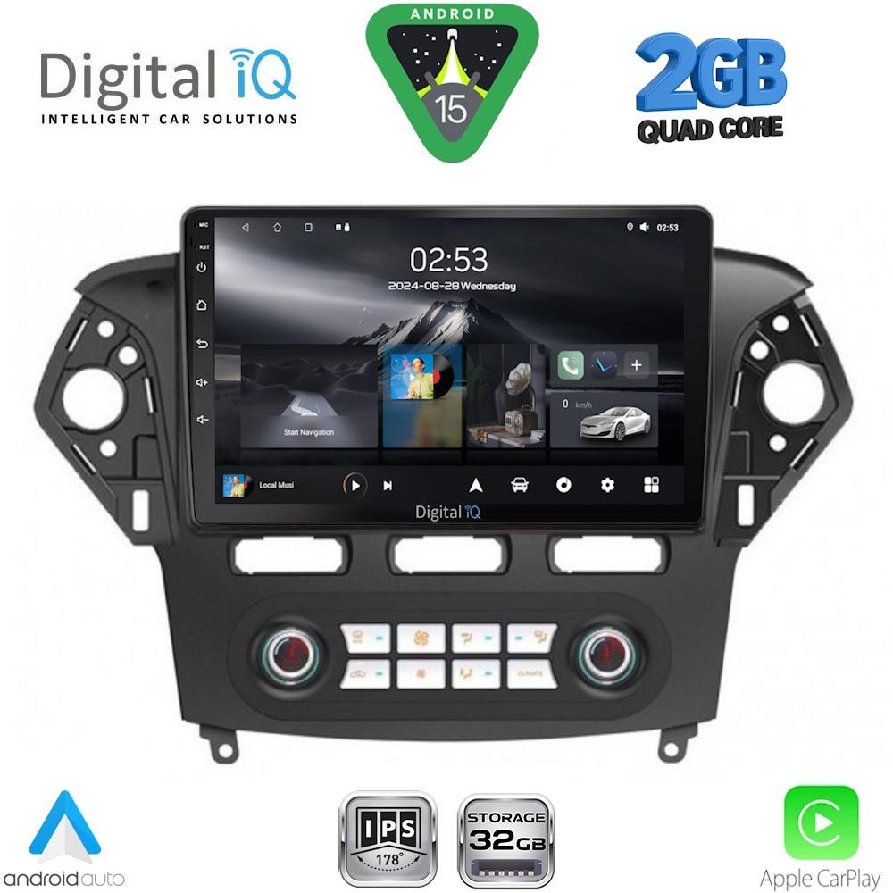 Βλησαρούλης Car Center - DIGITAL IQ RSD 1163_CPA CLIMA (10inc) MULTIMEDIA TABLET for FORD MONDEO mod. 2011-2013
