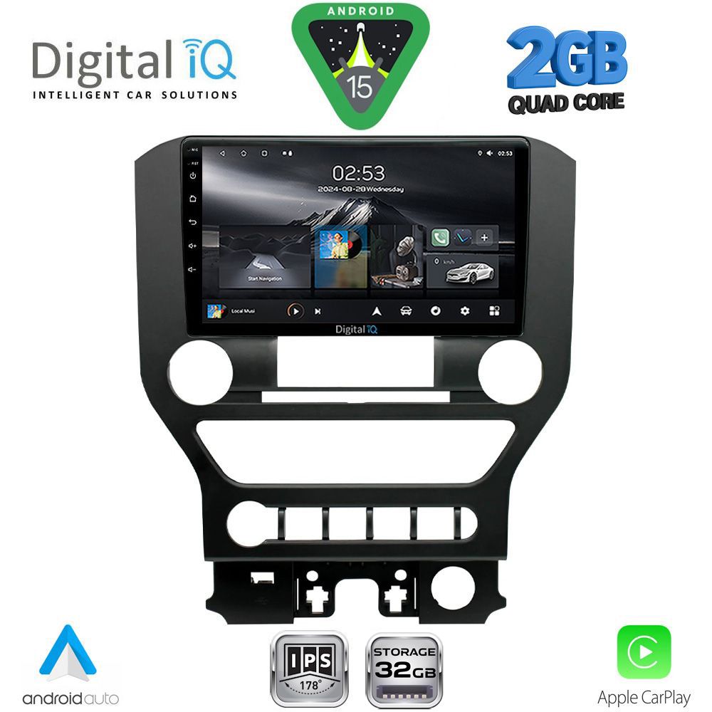 Βλησαρούλης Car Center - DIGITAL IQ RSD 1166_CPA 4BUT (9inc) MULTIMEDIA TABLET for FORD MUSTANG mod. 2015-2020